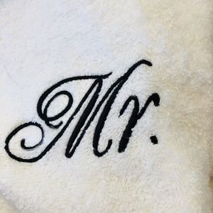 Luxor Linens Mr. Bath Robe terry 100% Egyptian cotton white new one size af